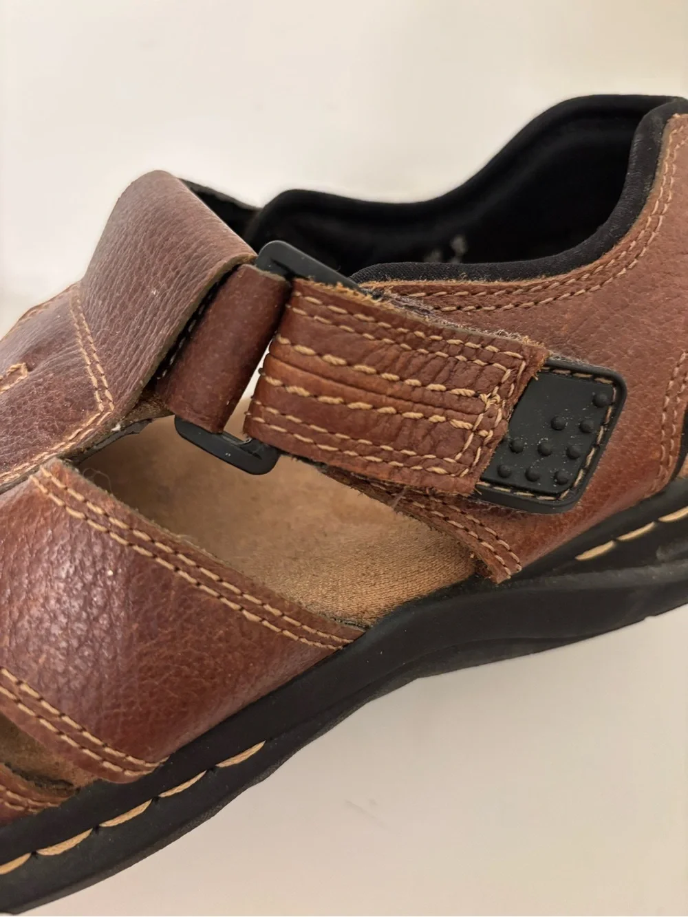 DR SCHOLLS Men’s Brown Leather Closed Sandals Size 10M